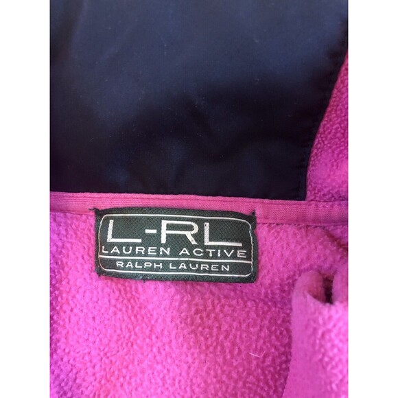 Lauren Ralph Lauren Fleece Jacket Women's Small Pink Black - Picture 3 of 7